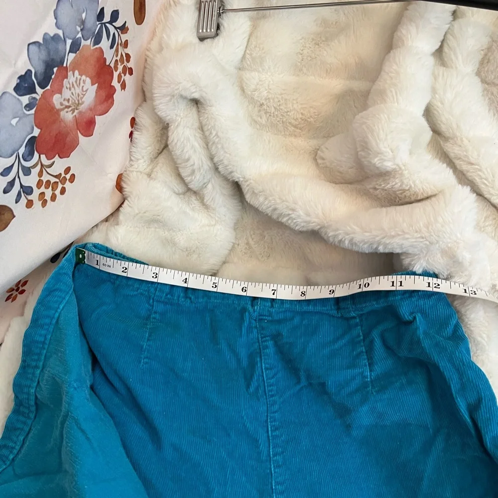 Vintage 90s Old Navy Girls 8/10 Blue Corduroy Snap Midwest Cowgirl Skort Preppy